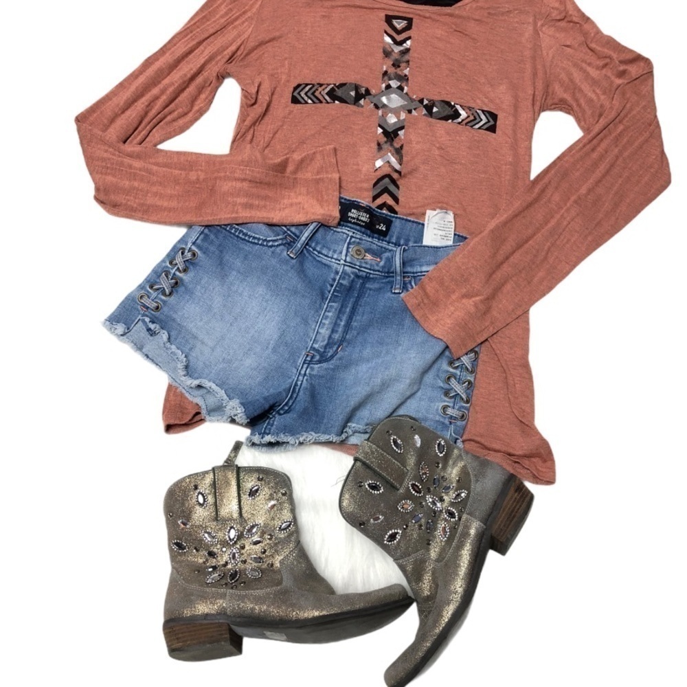 HOLLISTER SHORT SHORT HIGH RISE DENIM SHORTS